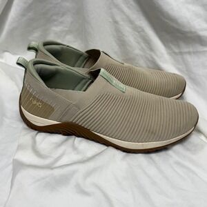 Ryka Echo Knit Slip On Walking Shoes Womens 11M Beige Tan RE-ZORB LITE Sneakers